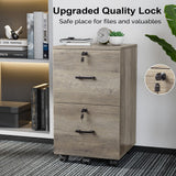 Winado Grey Oak 2-Drawer 15.75-in File Cabinet