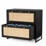Winado Black 2-Drawer 29.53-in File Cabinet