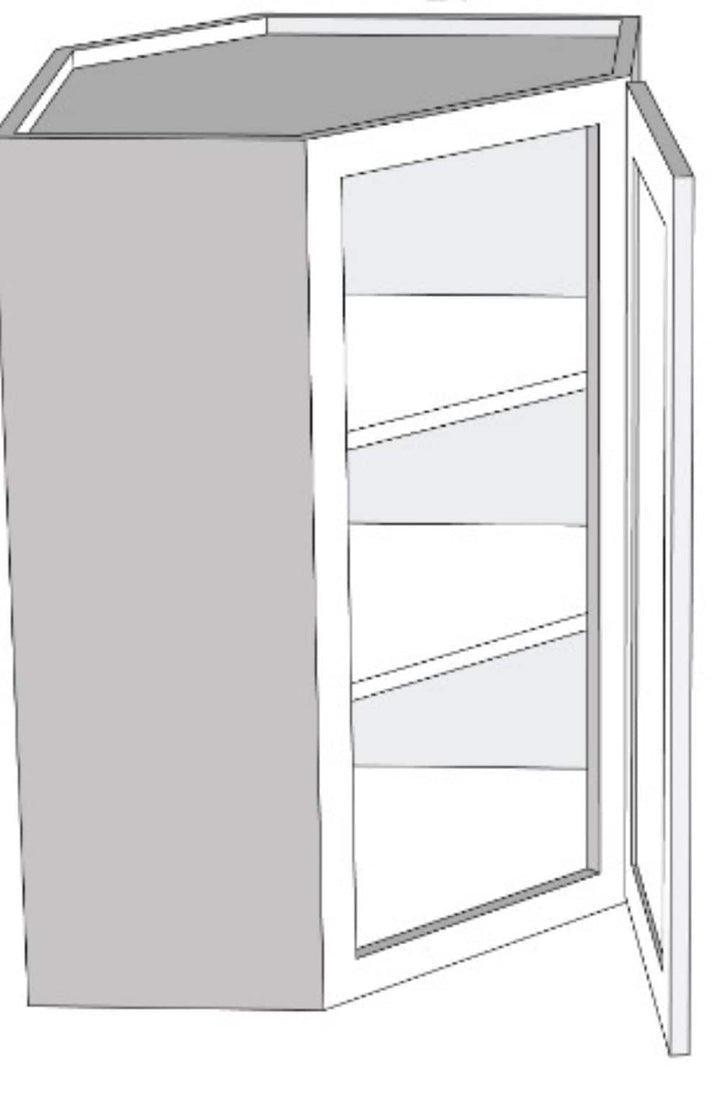 RELIABILT Parkstone 23.875-in W x 30-in H x 12-in D Grey Diagonal Corner Base Fully Assembled Plywood Cabinet (Shaker Style)