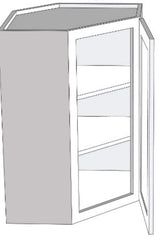 RELIABILT Parkstone 23.875-in W x 42-in H x 12-in D White Diagonal Wall Fully Assembled Plywood Cabinet (Shaker Door Style)
