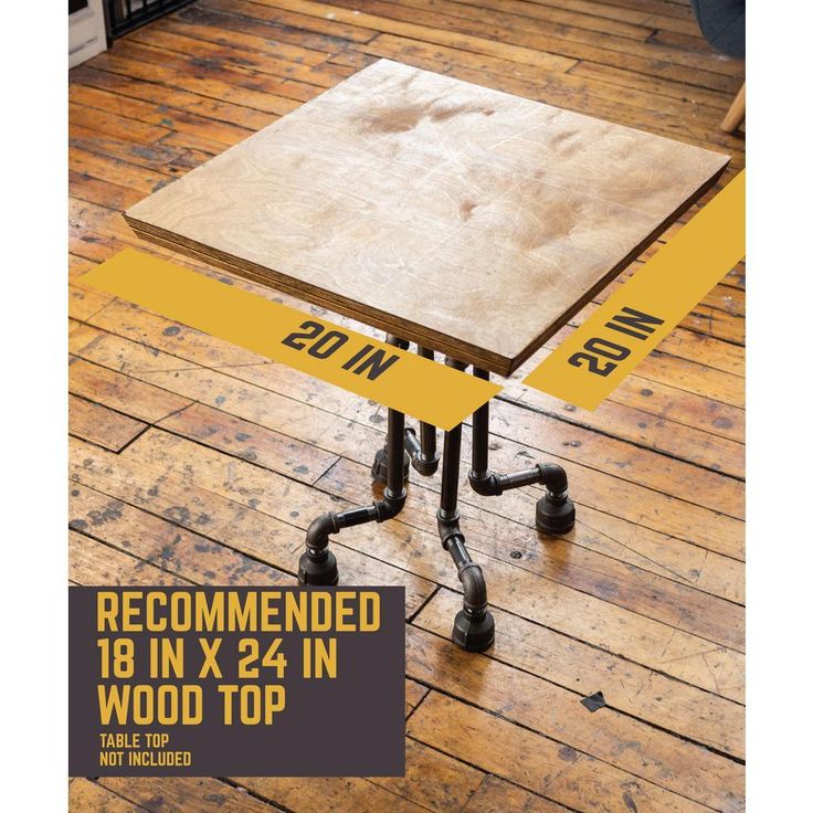 1/2 in. Black Pipe 16 in. W x 20 in. H Roots Design End Table Kit