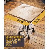 1/2 in. Black Pipe 16 in. W x 20 in. H Roots Design End Table Kit