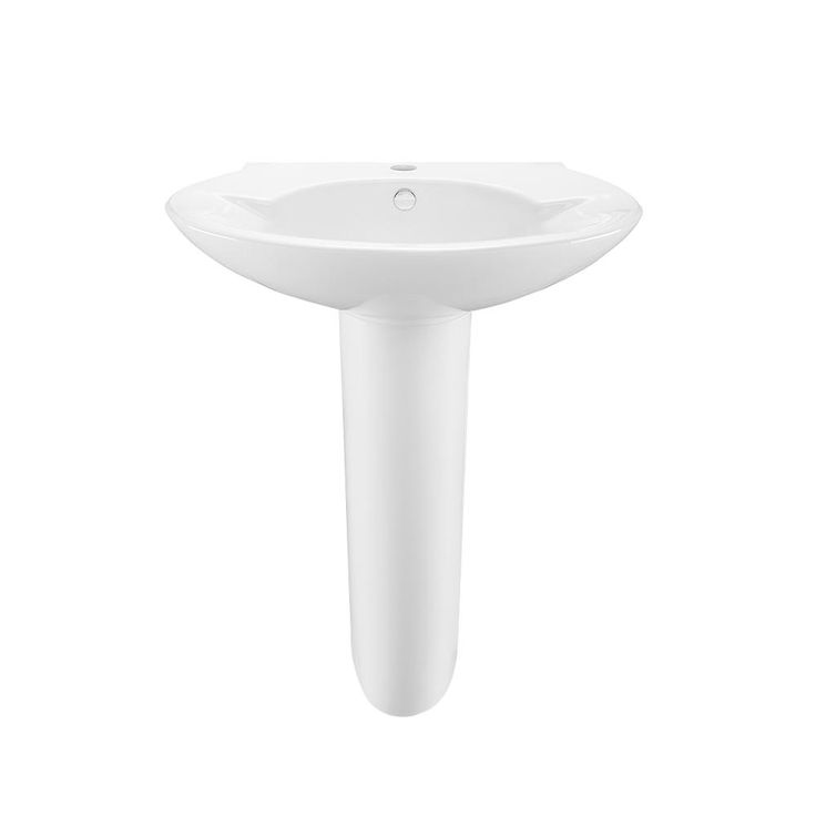Swiss Madison Plaisir Pedestal Sink in Glossy White
