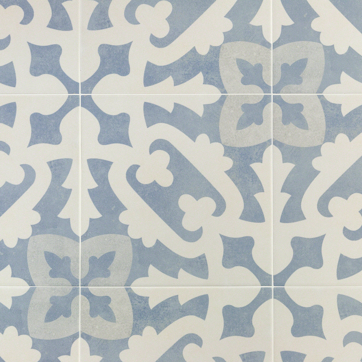 Artmore Tile Magnifico Light Blue 9-in x 9-in Glazed Porcelain Encaustic Floor and Wall Tile product image