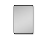 WELLFOR 24-in x 30-in Surface/Recessed Mount Black Mirrored Medicine Cabinet