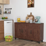 Clihome storage kitchen side cabinet 45-in W x 28-in H x 13-in D Brown Base Ready To Assemble Cabinet (Flat Panel Slab Door Style)