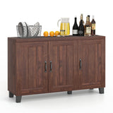 Clihome storage kitchen side cabinet 45-in W x 28-in H x 13-in D Brown Base Ready To Assemble Cabinet (Flat Panel Slab Door Style)