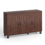 Clihome storage kitchen side cabinet 45-in W x 28-in H x 13-in D Brown Base Ready To Assemble Cabinet (Flat Panel Slab Door Style)