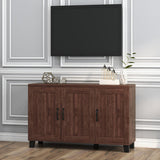 Clihome storage kitchen side cabinet 45-in W x 28-in H x 13-in D Brown Base Ready To Assemble Cabinet (Flat Panel Slab Door Style)
