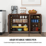 Clihome storage kitchen side cabinet 45-in W x 28-in H x 13-in D Brown Base Ready To Assemble Cabinet (Flat Panel Slab Door Style)
