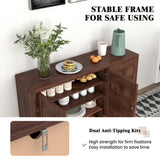 Clihome storage kitchen side cabinet 45-in W x 28-in H x 13-in D Brown Base Ready To Assemble Cabinet (Flat Panel Slab Door Style)