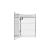 WELLFOR 20-in x 28-in Lighted LED Fog Free Surface Mount Silver Mirrored Soft Close Medicine Cabinet