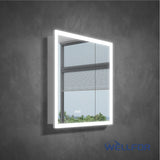 WELLFOR AURORA 30-in x 32-in Lighted LED Fog Free Surface/Recessed Mount Silver Mirrored Soft Close Medicine Cabinet