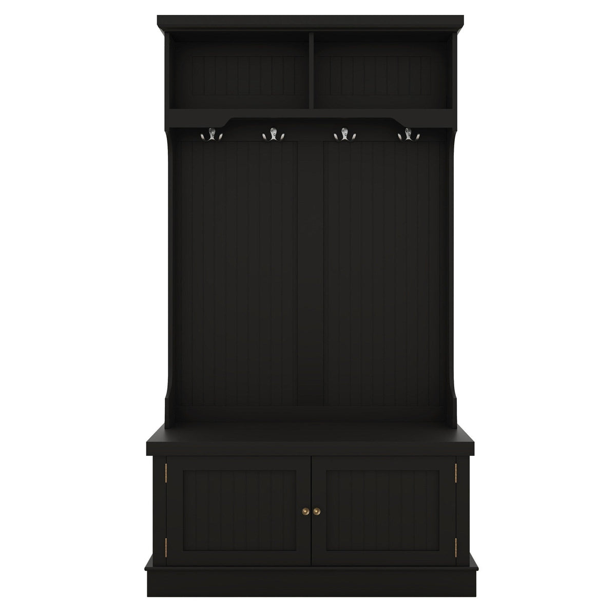 Yiekholo Casual 35.5-in Black Wood Hall Tree