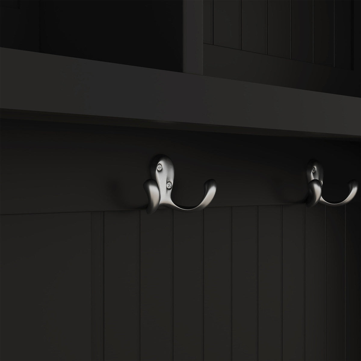 Yiekholo Casual 35.5-in Black Wood Hall Tree