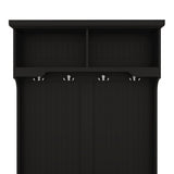 Yiekholo Casual 35.5-in Black Wood Hall Tree