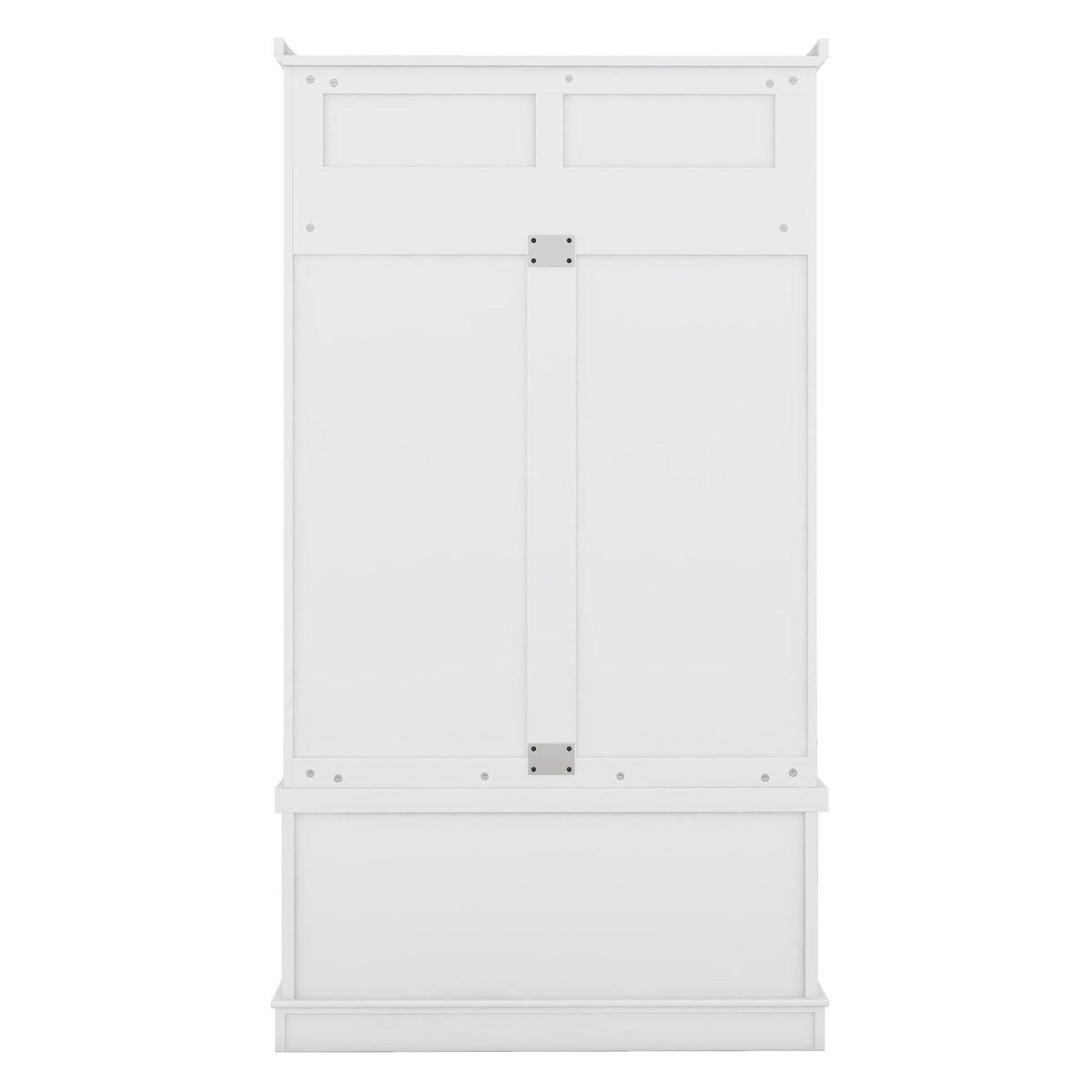 Yiekholo Casual 35.5-in White Wood Hall Tree