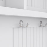 Yiekholo Casual 35.5-in White Wood Hall Tree