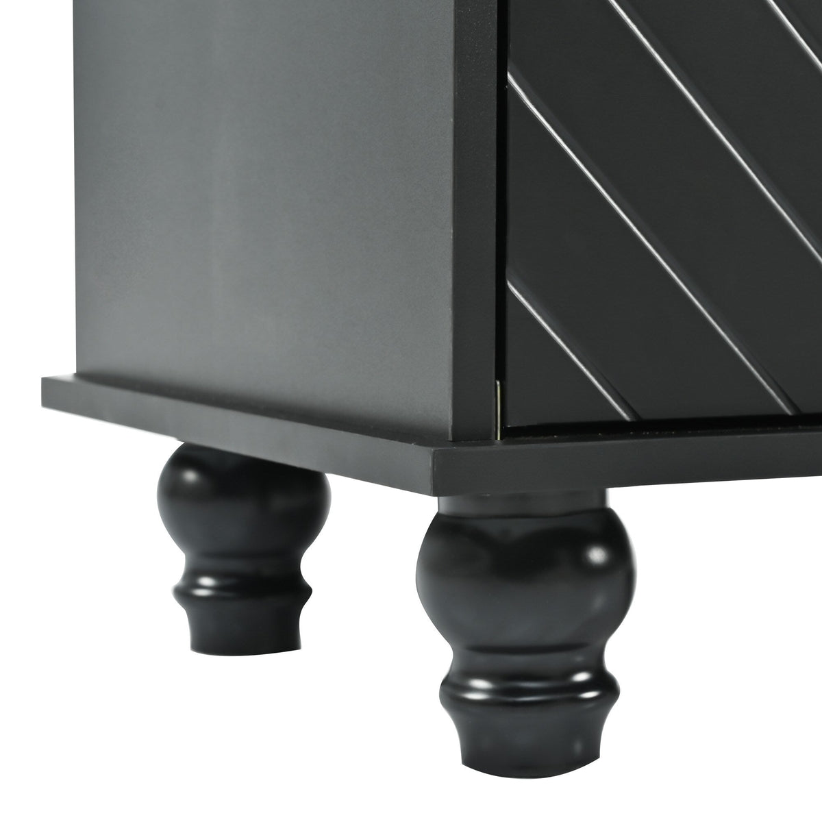 Yiekholo Casual 47.2-in Black Wood Hall Tree