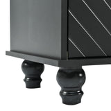Yiekholo Casual 47.2-in Black Wood Hall Tree