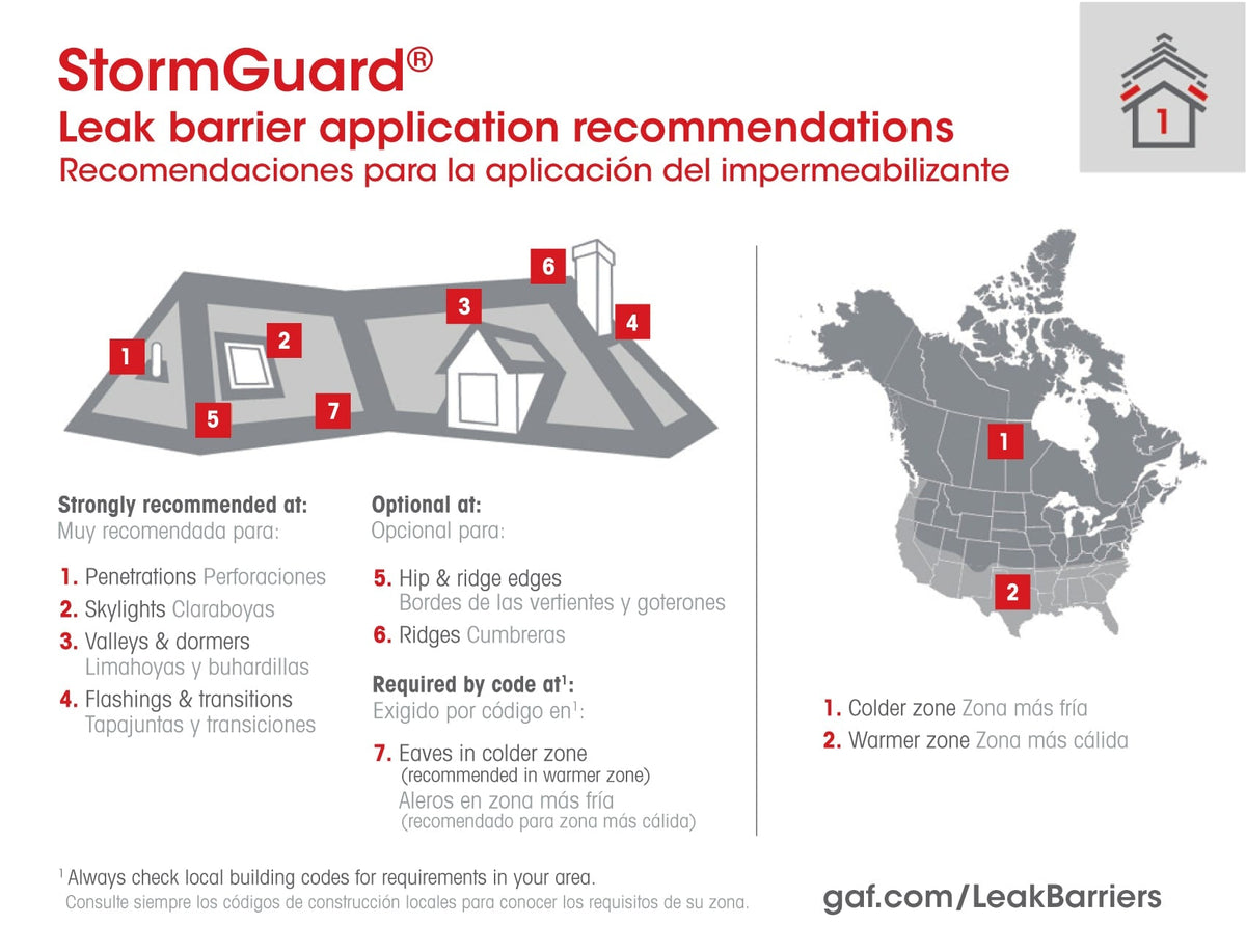 GAF StormGuard 36-in x 66-ft (200-sq ft) Polypropylene Peel & Stick Roof Underlayment