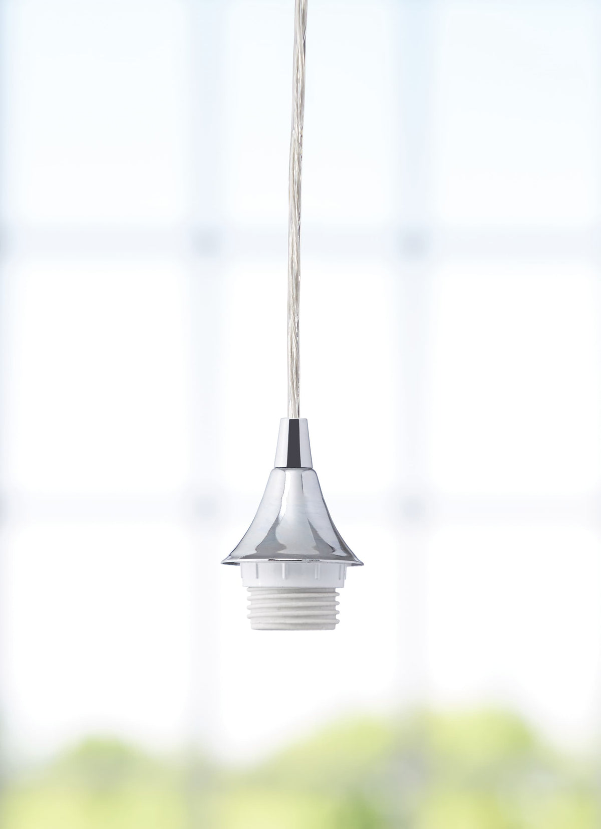 Portfolio Chrome Transitional Teardrop Pendant Light, Adjustable up to 63 in, E26 Base