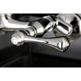 Elements of Design Hot Springs Chrome 2-Handle Wall-Mount Bridge Kitchen Faucet, 8.5-in Spout Reach