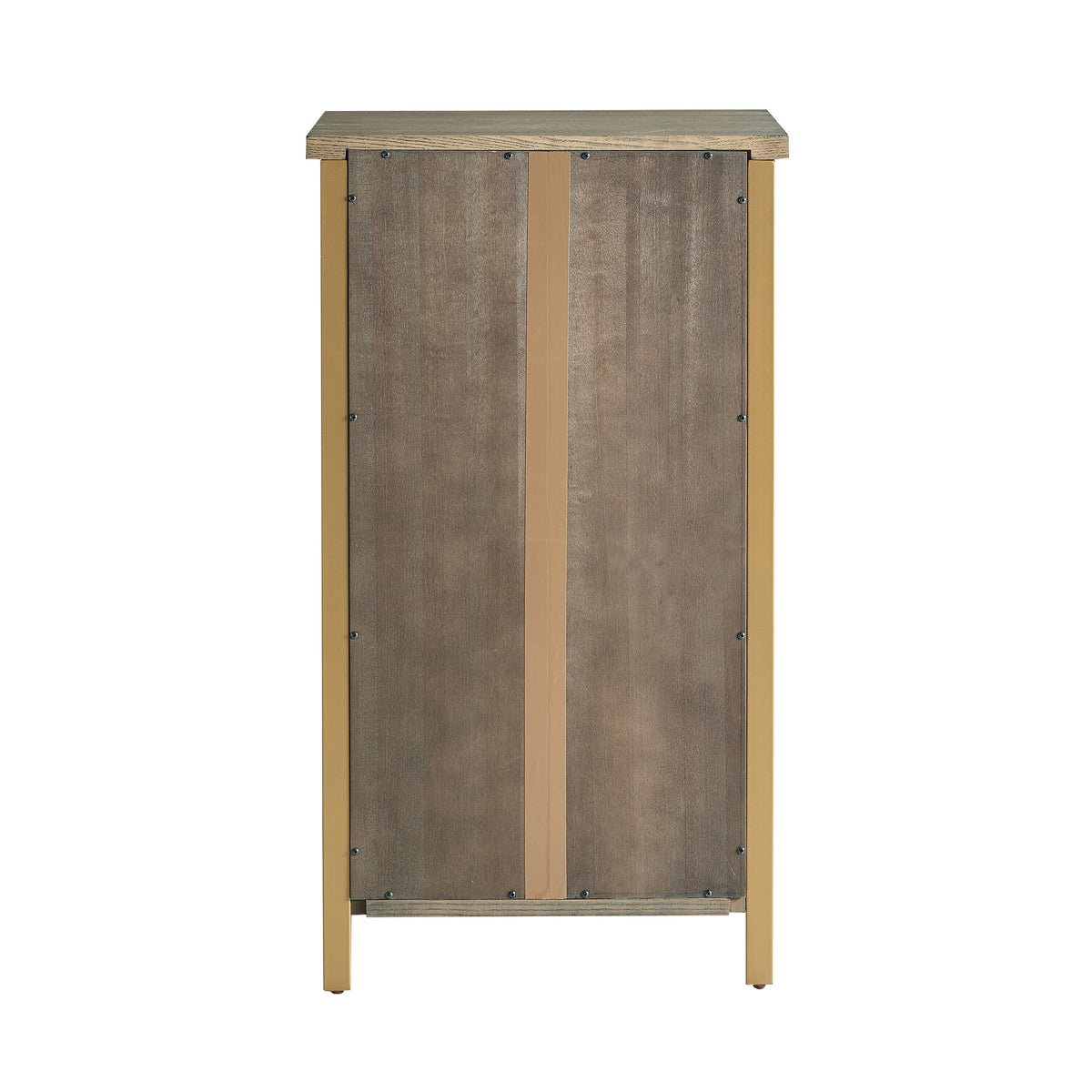Leick Home 12-Bottle Brownbronze Wood Wine Cabinet Panel