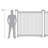 Outdoor Essentials Northport 6-ft H x 6-ft W White Privacy Vinyl Flat-top Fence Panel (Unassembled)