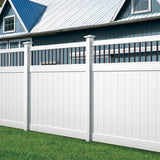 Outdoor Essentials Lakewood 6-ft H x 6-ft W White Privacy Vinyl Baluster Top Fence Panel (Unassembled)