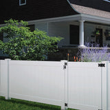 Outdoor Essentials Woodbridge 6-ft H x 5-in W White Vinyl End Fence Post (Assembled)