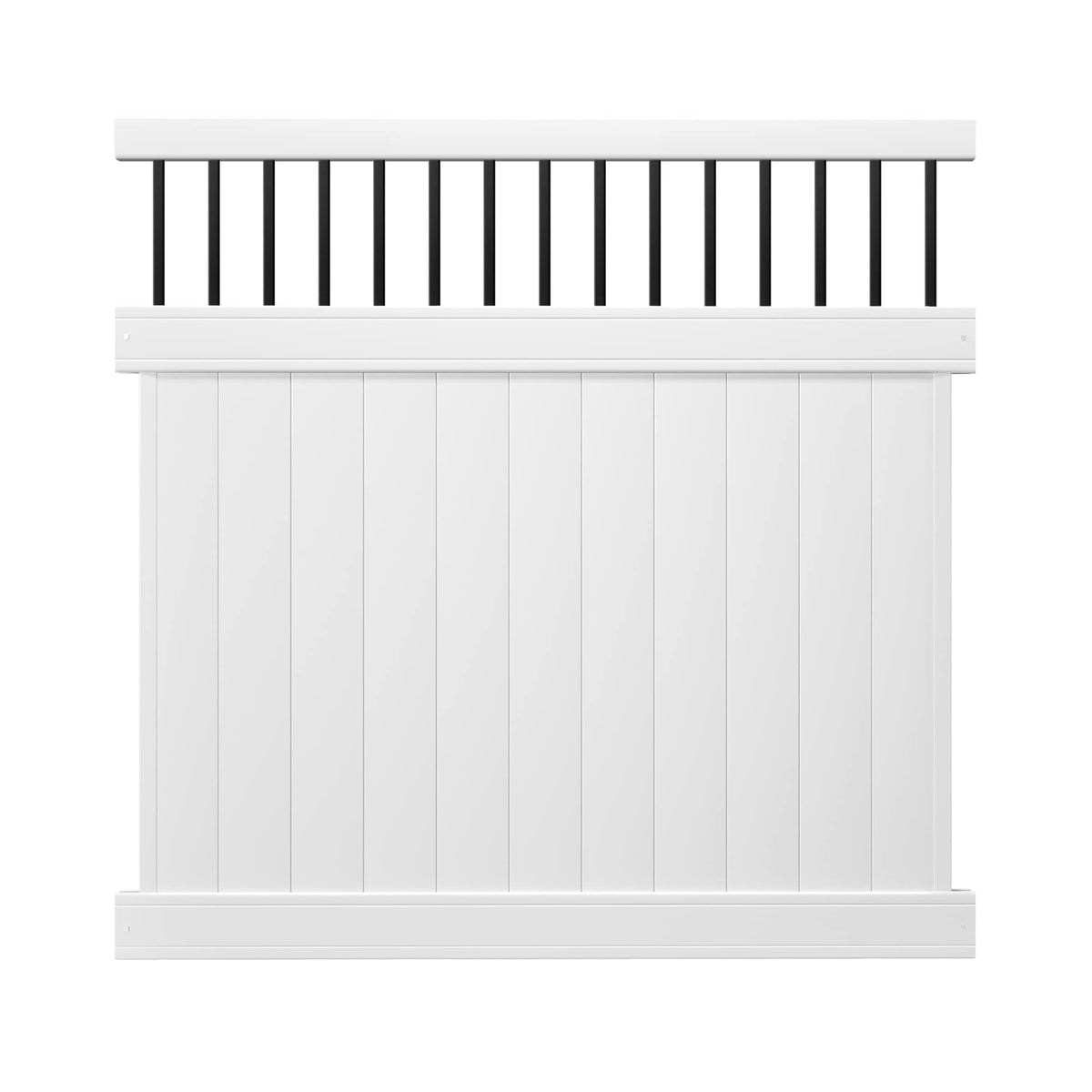 Outdoor Essentials Lakewood 6-ft H x 6-ft W White Privacy Vinyl Baluster Top Fence Panel (Unassembled)