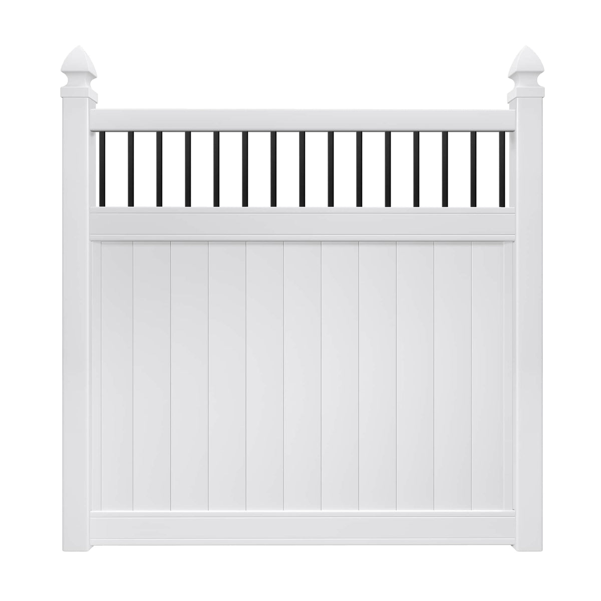 Outdoor Essentials Lakewood 6-ft H x 6-ft W White Privacy Vinyl Baluster Top Fence Panel (Unassembled)
