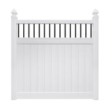 Outdoor Essentials Lakewood 6-ft H x 6-ft W White Privacy Vinyl Baluster Top Fence Panel (Unassembled)