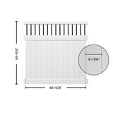 Outdoor Essentials Lakewood 6-ft H x 6-ft W White Privacy Vinyl Baluster Top Fence Panel (Unassembled)