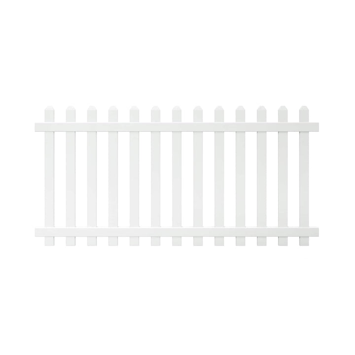 Outdoor Essentials Yorktown 4-ft H x 8-ft W White Vinyl Dog Ear Fence Panel (Unassembled)