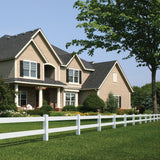 Outdoor Essentials Ranch 2-Rail 5-ft H x 5-in W White Vinyl Line Fence Post (Unassembled)
