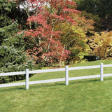 Outdoor Essentials Ranch 2-Rail 5-ft H x 5-in W White Vinyl Line Fence Post (Unassembled)