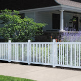 Outdoor Essentials Evanston 4-ft H x 6-ft W White Vinyl Flat-top Fence Panel (Unassembled)