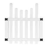 Outdoor Essentials Yorktown 4-ft H x 3.5-ft W White Vinyl Scallop Fence Gate Kit (Unassembled)