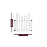 Outdoor Essentials Yorktown 4-ft H x 3.5-ft W White Vinyl Scallop Fence Gate Kit (Unassembled)