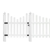 Outdoor Essentials Yorktown 4-ft H x 3.5-ft W White Vinyl Scallop Fence Gate Kit (Unassembled)