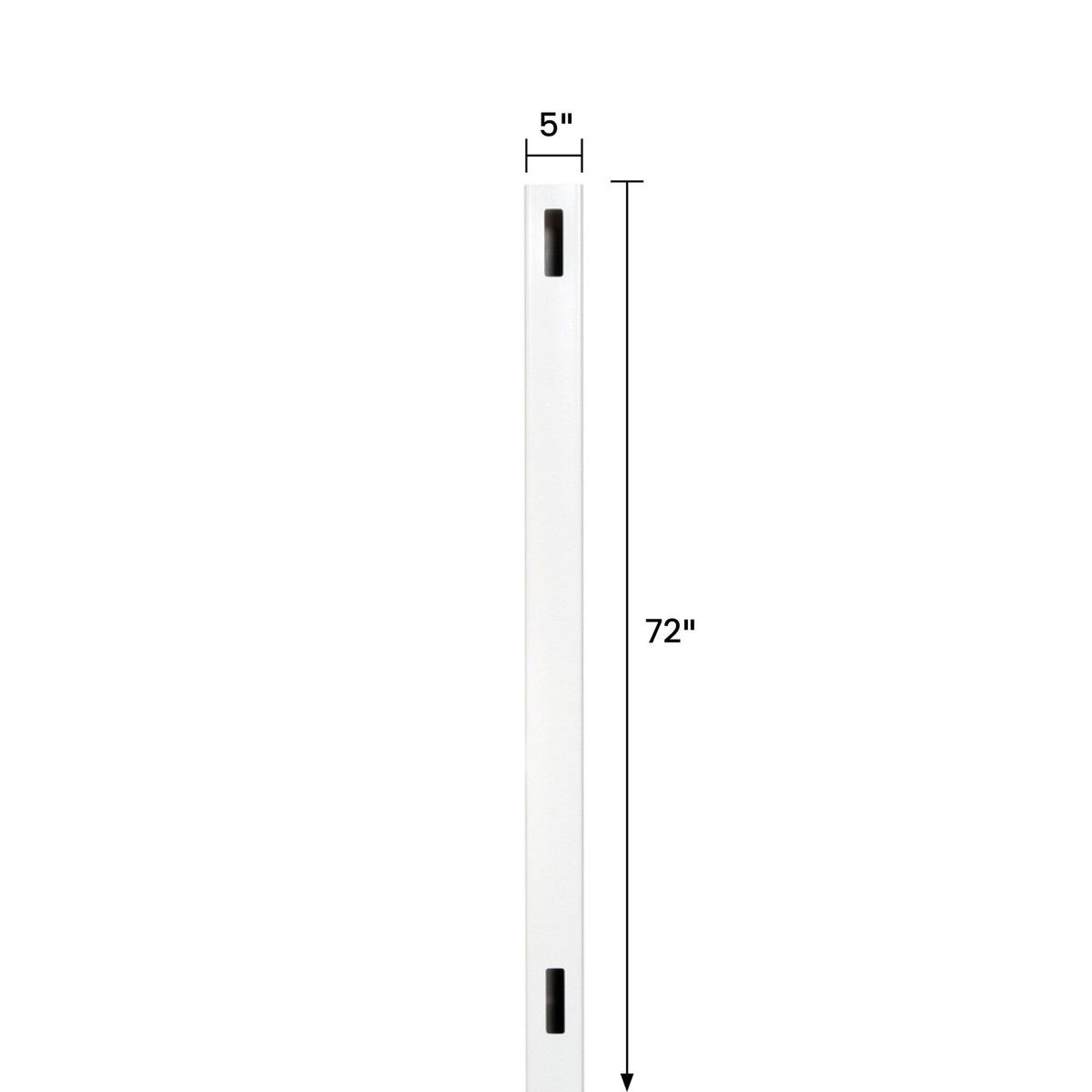 Outdoor Essentials Woodbridge 6-ft H x 5-in W White Vinyl End Fence Post (Assembled)