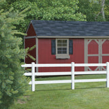 Outdoor Essentials Ranch 3-Rail 7-ft H x 5-in W White Vinyl End Fence Post (Unassembled)