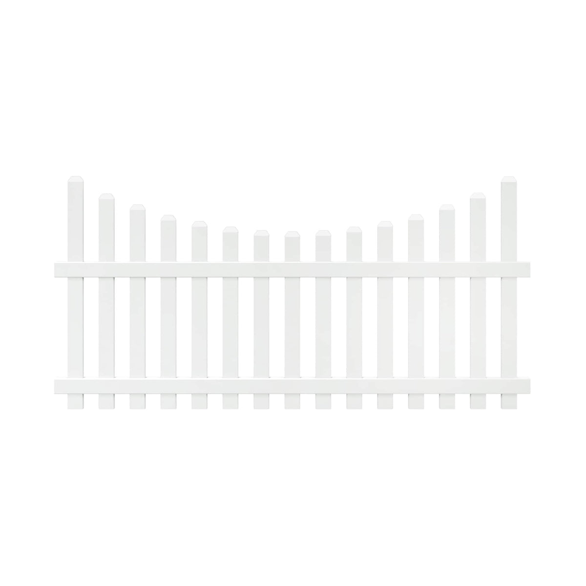 Outdoor Essentials Yorktown 4-ft H x 8-ft W White Vinyl Dog Ear Fence Panel (Unassembled)