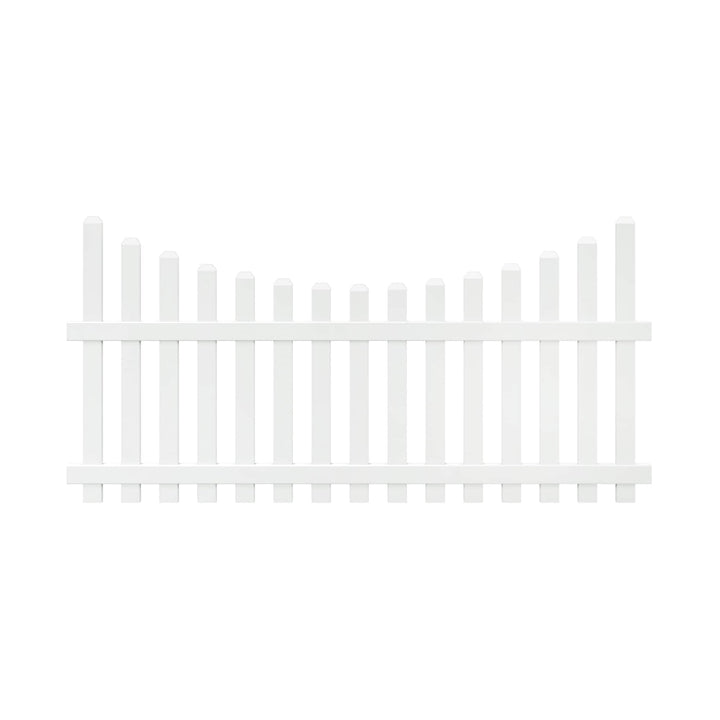 Outdoor Essentials Yorktown 4-ft H x 8-ft W White Vinyl Dog Ear Fence Panel (Unassembled)