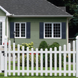 Outdoor Essentials Yorktown 4-ft H x 8-ft W White Vinyl Dog Ear Fence Panel (Unassembled)