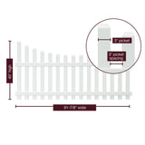 Outdoor Essentials Yorktown 4-ft H x 8-ft W White Vinyl Dog Ear Fence Panel (Unassembled)