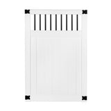 Outdoor Essentials Pro Series 6-ft H x 4-ft W White Privacy Vinyl Flat-top Fence Gate Kit (Unassembled)