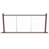 Deckorators Contemporary cable 8-ft x 42-in Weathered Brown Aluminum Deck Cable Rail Kit